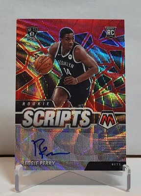2020-21 Panini Mosaic Red Wave Prizm Reggie Perry RC Rookie AUTO Nets - Image 1 of 4