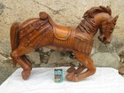 Antique Wooden Carousel Horse:  Fair Ground Ride.  Needs Some TLC