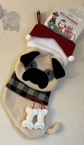PUG HOLIDAY STOCKING 3-d - Picture 1 of 6