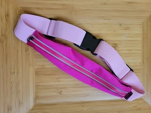 Fitkicks Fitzip Waist Athletic for Phone/ Keys Belt Pink with Clip Adjustable - Picture 1 of 6
