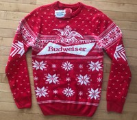 budweiser clydesdale christmas sweater