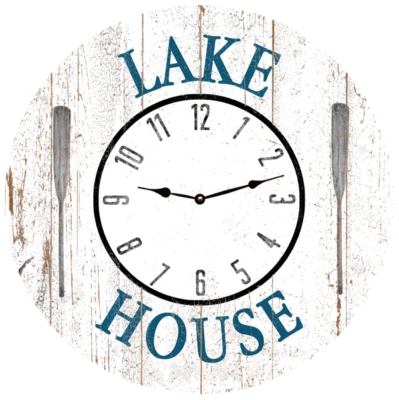 Lake House Clock-White Wall Clock - Image 1 of 4