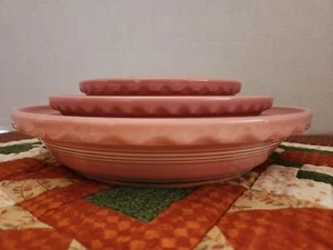 Homer Laughlin  Fiesta Rose  6", 8", 10" Pie Baking Plates 3 Piece Set - Picture 1 of 10