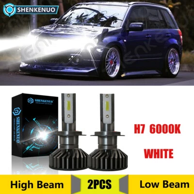 For Suzuki Grand Vitara 2006-2013 H7 6000K LED Headlight High/Low Beam Bulbs - Image 1 of 4