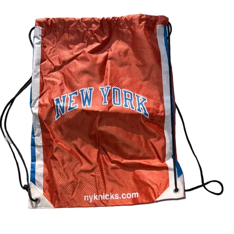 Preowned New York Knicks NBA Drawstring Back Pack Basketball NYK Cover