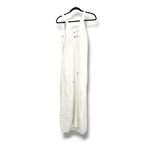 Laura Gotti Linen Maxi Dress Lace Up Sleeveless Casual Made In Italy - Picture 1 of 10