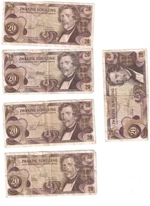 20 shillings 2.7.1967 Carl Ritter v. Ghega Semmeringbahn lot 27-5 pieces Eiamaya - Picture 1 of 7