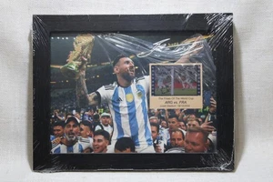 LIONEL MESSI Argentina VS France World Cup Champions 2022 FRAMED 9x7" New Sealed - Picture 1 of 6