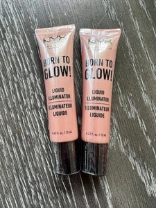 NYX Born To Glow Liquid Illuminator - Gleam - Travel Size New Sealed - Lot of 3 - Picture 1 of 3