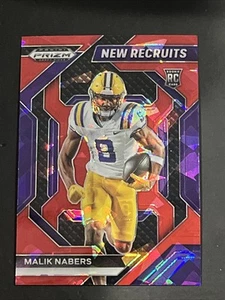 Malik Nabers 2024 Panini Prizm Draft Picks New Recruits Red Ice #NR-MNS LSU - Bild 1 von 2