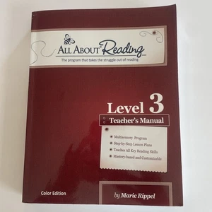 All About Reading Level 3 Teachers Manual Marie Rippel Paperback 2019 Color Ed. - Picture 1 of 8