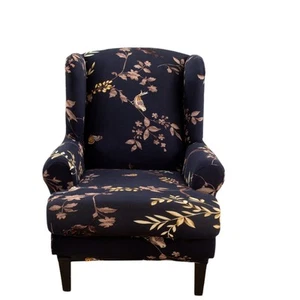 Chair Covers Wingback Chair Slipcover 2-Piece Stretch Wing Chair Slipcovers W... - Picture 1 of 8