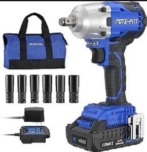 20V 370 Avvitatore a Percussione Brushless Pistola Elettrica Senza Fili Ft-lbs Kit, Kit 1/2 Pollice - Foto 1 di 6