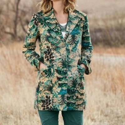 NUEVO CON ETIQUETAS Chaqueta Blazer Peruvian Connection Mujer Pastorale Pana Talla 2 XS Foto 1 de 4