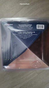 DECKORATORS Victoria Pyramid High Point Cuivre 4 x 4 Redwood Deck Post Cap - Photo 1/5