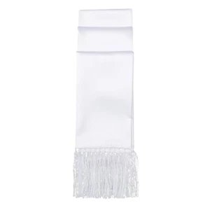 Sciarpa abito raso bianco tinta unita casual formale accessorio completo di DQT - Foto 1 di 2