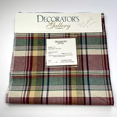 Muestra de tela de tapicería de galería decorativa panel de 26" 100 % algodón a cuadros 2013 Foto 1 de 4