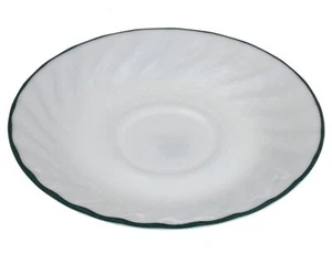 Juego de 4 platillos de té Corning Green Ivy Leaves blanco para microondas reemplazo de café - Imagen 1 de 3