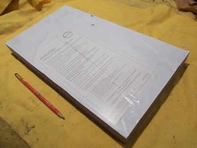 HYGARD LAMINATED POLYCARBONATE SHEET plastic flat stock 1-1/4" x 8-1/8" x 14-5/8 - Image 1 of 4