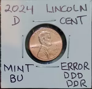 2024 D Shield Lincoln Cent DDO DDR BU Mint - Picture 1 of 22