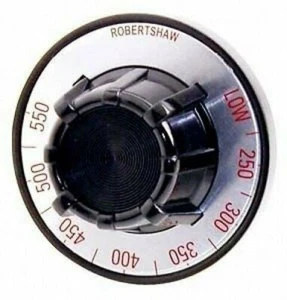 ZIFFERBLATT SCHWARZ & SILBER T'STAT KNAUF FÜR FD T'STAT 200-550 Blodgett BAKERS PRIDE WOLF - Bild 1 von 1