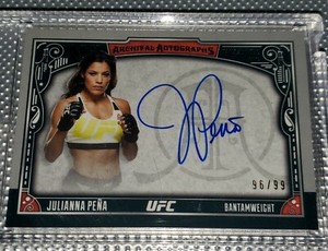 Julianna Pena 2016 UFC 1st mUSEUM signature on card aUTOGRAPH #/99