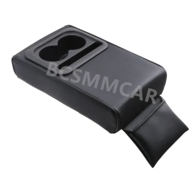 Car Armrest Box Cushion Pad Cover Storage Bag Elbow Support Arm Mat W/Cup Holder - Image 1 of 4