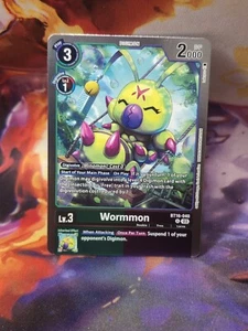 2024 Bandai Digimon Beginning Observer BT16-040 WORMMON Holo Foil Rare New NM - Picture 1 of 2