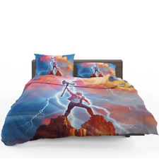 Thor Love and Thunder Movie Marvel Quilt Duvet Cover Set Bed Linen Bedclothes