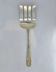Vintage Kirk Sterling Silver Repousse Flat Cold Meat Fork - Picture 1 of 5