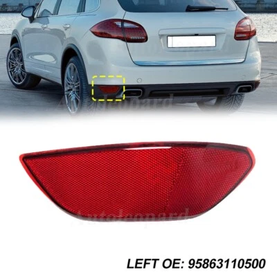 Rear Bumper Trim Reflector Light Red Left Driver Side For Porsche Cayenne 11-14 - Image 1 of 4