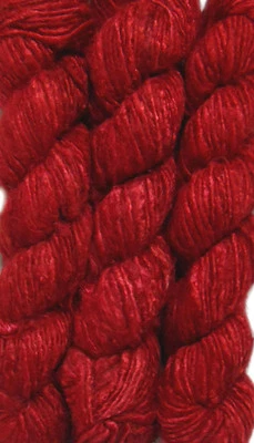 1 Quality Red Color Recycled Soft Silk Sari Knitting Crochet Woven Yarn 100Grams - Image 1 of 2