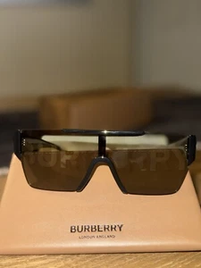 Burberry Men's Sunglasses - Black And Grey Tamp Burberry Silver/gold - Picture 1 of 5