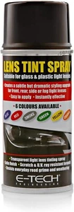 Black Lens Tint Spray E-Tech Car Glass Plastic Tail Light Lamp 150ml Can - Picture 1 of 9