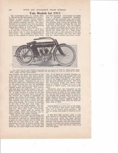 1911 Yale Motorcycle Article/Photos & 1911 Greyhound Motorcycle Article/Photos - Picture 1 of 1