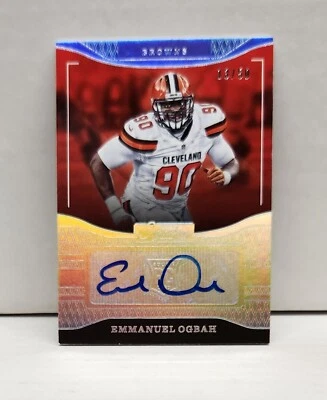 EMMANUEL OGBAH 2016 Donruss Signature Series HOLO SILVER  Browns ROOKIE AUTO /50 - Image 1 of 3