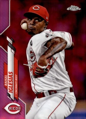 2020 Topps Chrome Pink Refractor- #175 Raisel Iglesias - Image 1 of 2