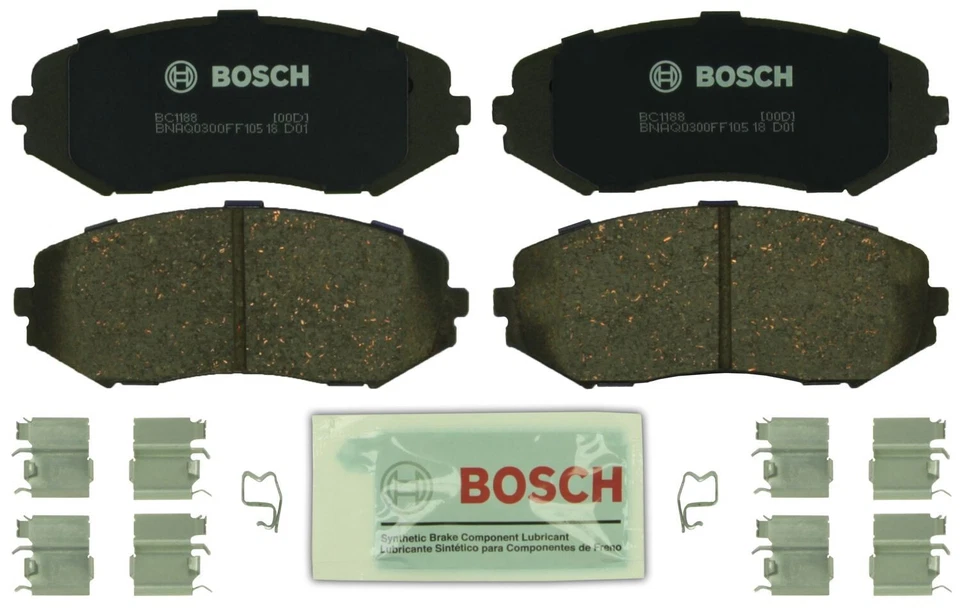 Front For Suzuki Grand Vitara 2006-2013 Brake Pad Set Bosch QuietCast BC1188 - Image 1 of 1