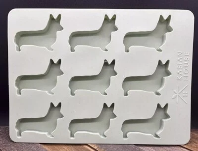 KASIAN HOUSE Green 9” Corgi Silicone Ice Cube Tray & Treat Mold BPA Free *GUC - Image 1 of 4