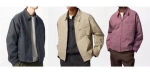 Uniqlo Zip - Up Blouson 3 Colors , Size XS - 4XL 475681 - Picture 1 of 8