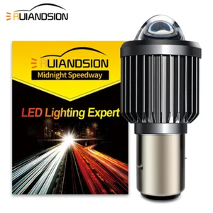1PC 12V-80V H6 BA20D CSP LED Moto Faro Lampadina Frontale Lampada Bianco 3000LM - Picture 1 of 6