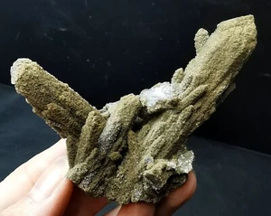 61g Rare Natural Smoky Green Backbone Quartz Crystal Cluster Specimen Mongolia - Picture 1 of 23