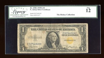 DBR 1935-A $1 North Africa Fr. 2306 IC Block Legacy 12 Serial I32744919C - Image 1 of 2