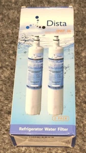 Dista Refrigerator Water Filter Replacement (2 Pack) DWF-36 For GE *NEW IN BOX* - Picture 1 of 4