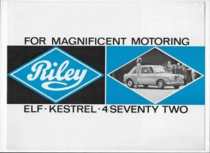 1967 Riley car brochure: Riley Elf Mk. III, Kestrel & 4/Seventy Two - Picture 1 of 4