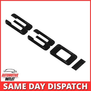 330i LETTERING REAR BOOT LID TRUNK BADGE EMBLEM FOR BMW 3 SERIES, GLOSS BLACK - Picture 1 of 3