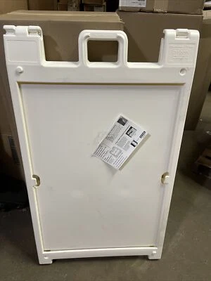 Plasticade Deluxe Signicade Portable Folding Double Sided Sign Stand White 140-W - Image 1 of 4