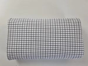 Restposten 4 Meter Stoff weiß schwarz sand kariert 65% PES/35% BW 1,5m Breite - Bild 1 von 1