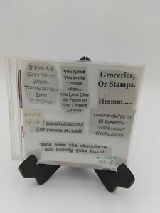 Rubber Stamp Funny Phrases Set - Picture 1 of 4