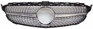 Front Grille for Mercedes Benz W205 15-19 Chrome & Silver C300 C200 Star Style - Picture 1 of 1